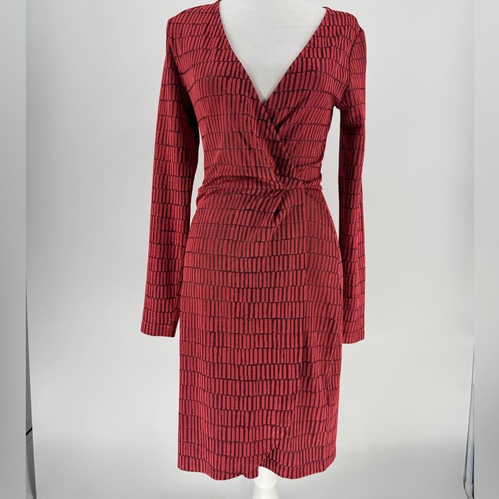 French Connection Linear Jaquard Wrap Mini Dress, Size‎ 2